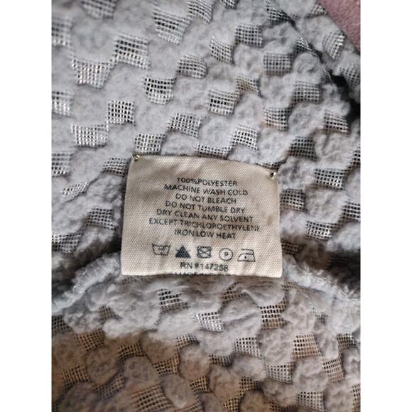 Simply Southern Women’s Small Fleece Pullover Snap Textured Sherpa Gray Pink - Picture 7 of 10